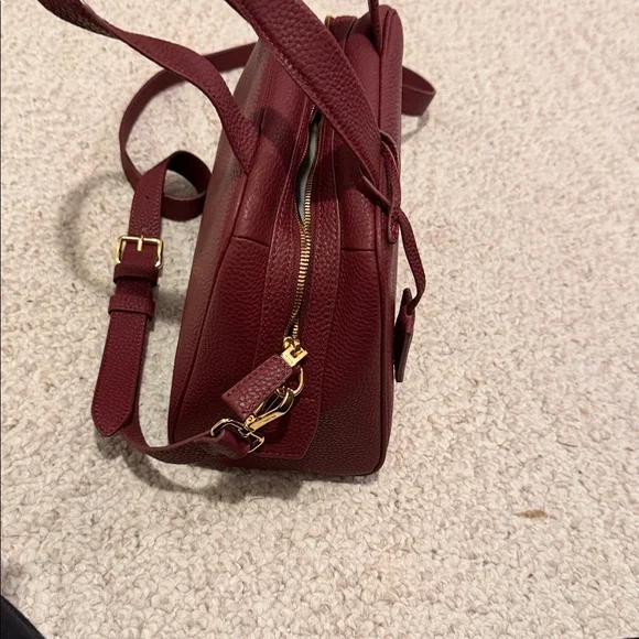 Prada Maroon Leather Crossbody Bag - Picture 2 of 7